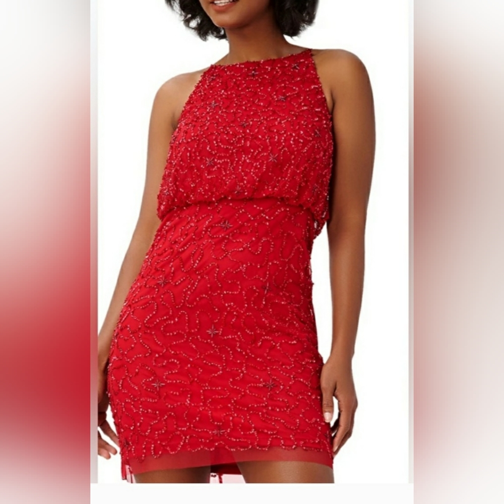 NWT Adrianna Papell red cocktail dress